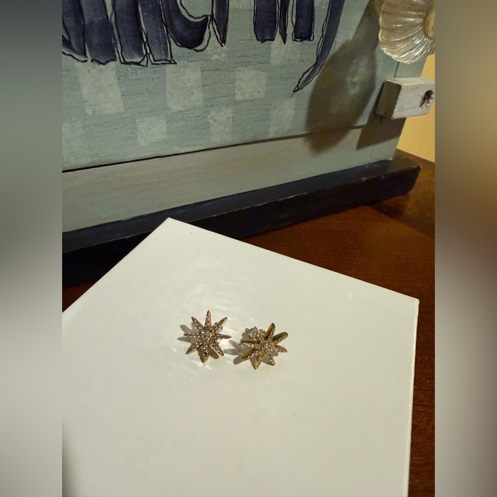 Gold Starburst Earrings